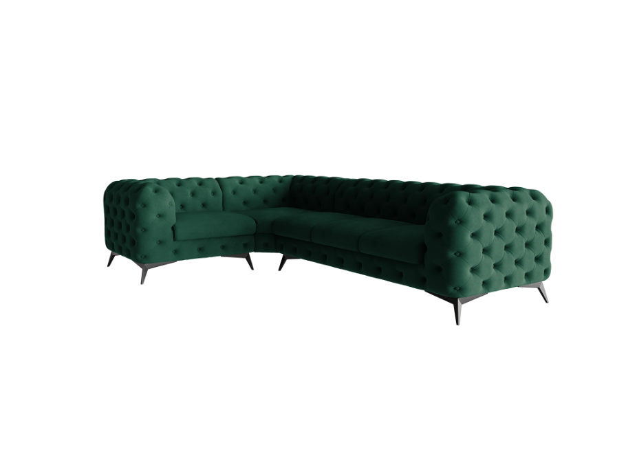 Narożnik pięcioosobowy luksusowy pikowany Chesterfield TEO 1+E+3 6