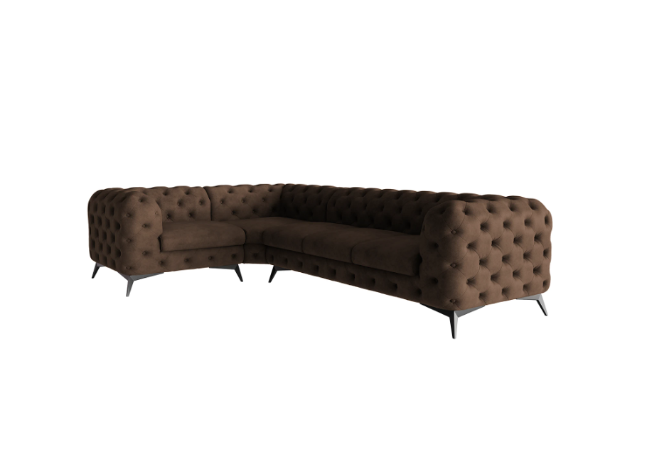 Narożnik pięcioosobowy luksusowy pikowany Chesterfield TEO 1+E+3 8