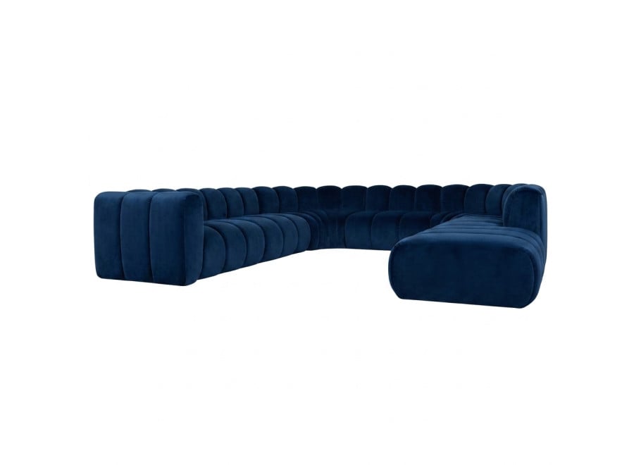 Narożnik modułowy Velis SL+S+RS+S+RS+S+P - French Velvet 670