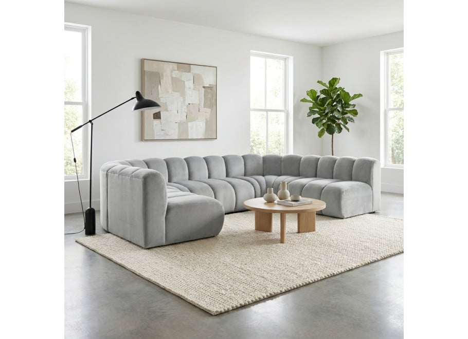 Narożnik modułowy Velis S+RS+S+RS+S - Magic Velvet 2218