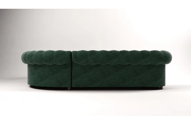Narożnik sześcioosobowy z funkcją spania pikowany Chesterfield SOLARIS 3+E+2 - narożniki