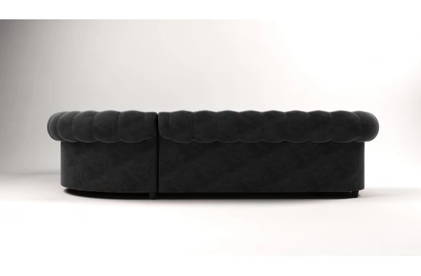 Narożnik sześcioosobowy z funkcją spania pikowany Chesterfield SOLARIS 3+E+2 - design i funkcjonalnosc w parze