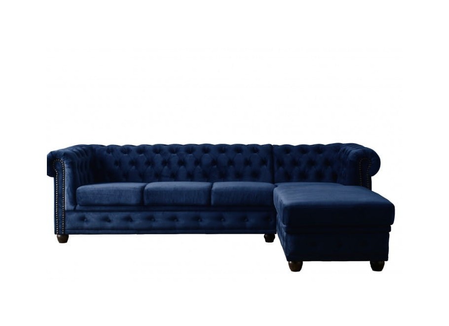 Narożnik pięcioosobowy pikowany Chesterfield FELIX 3+OT 3