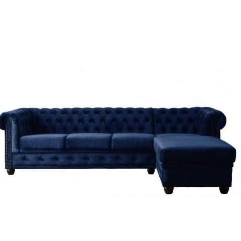 Narożnik pięcioosobowy pikowany Chesterfield FELIX 3+OT