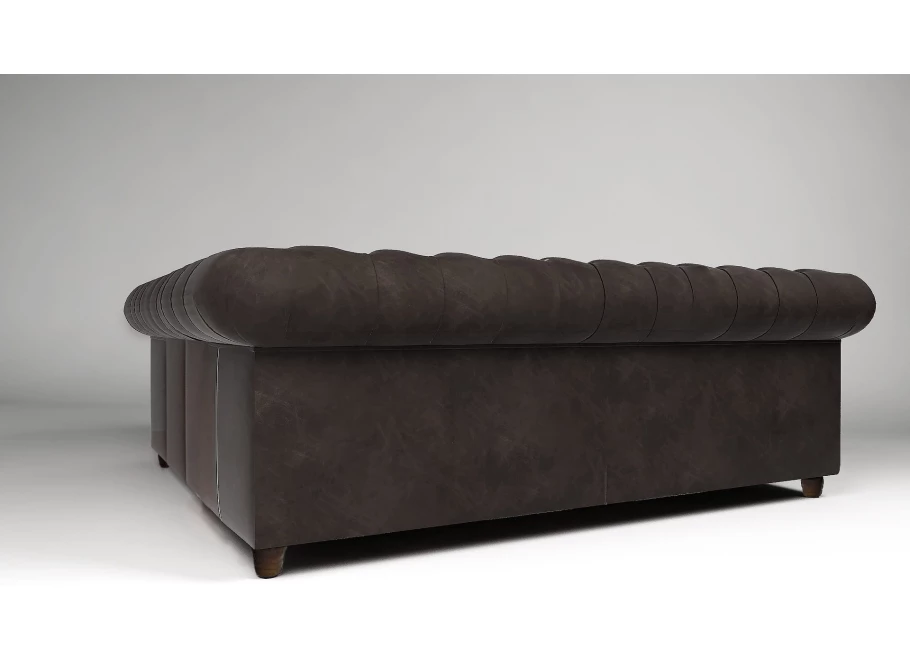 Narożnik pięcioosobowy z funkcją spania pikowany Chesterfield SOLARIS 2+E+2