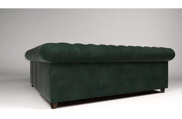 Narożnik pięcioosobowy z funkcją spania pikowany Chesterfield SOLARIS 2+E+2 - wypoczynkowe