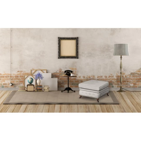 Puf pikowany glamour 75x70 VINCENT