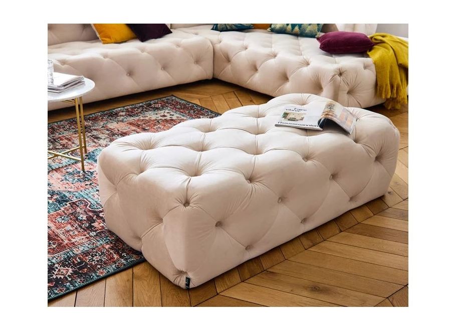 Puf pikowany Chesterfield 130x65 BENTLEY Puf pikowany Chesterfield 130x65 BENTLEY