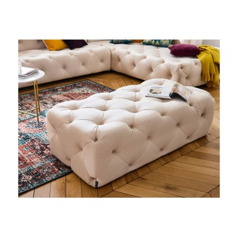 Puf pikowany Chesterfield 130x65 BENTLEY