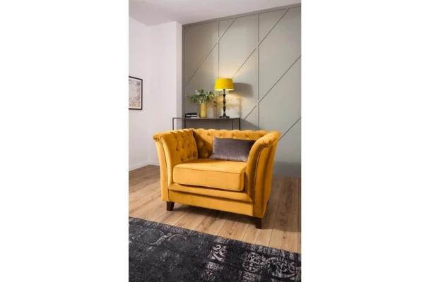 Fotel pikowany chesterfield HASSO - wygodne