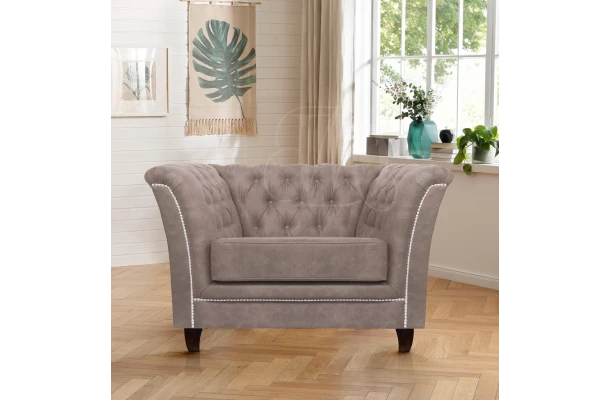 Fotel pikowany chesterfield HASSO - wypoczynkowe