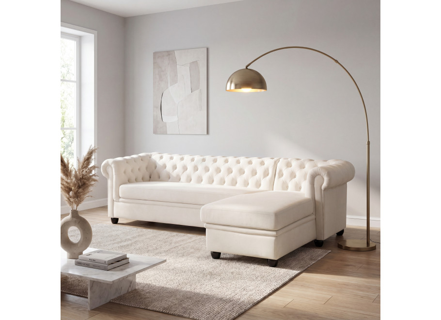 Narożnik pięcioosobowy pikowany Chesterfield SYDNEY OT - Solid 03