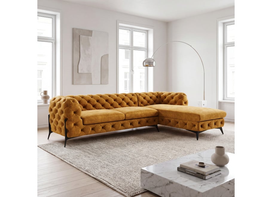Narożnik pięcioosobowy pikowany glamour Chesterfield TEO HIGH 2,5+OT - Riviera 41