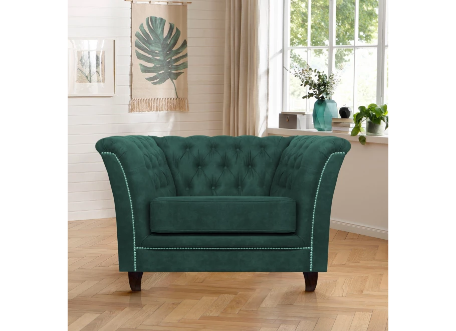 Fotel pikowany chesterfield HASSO