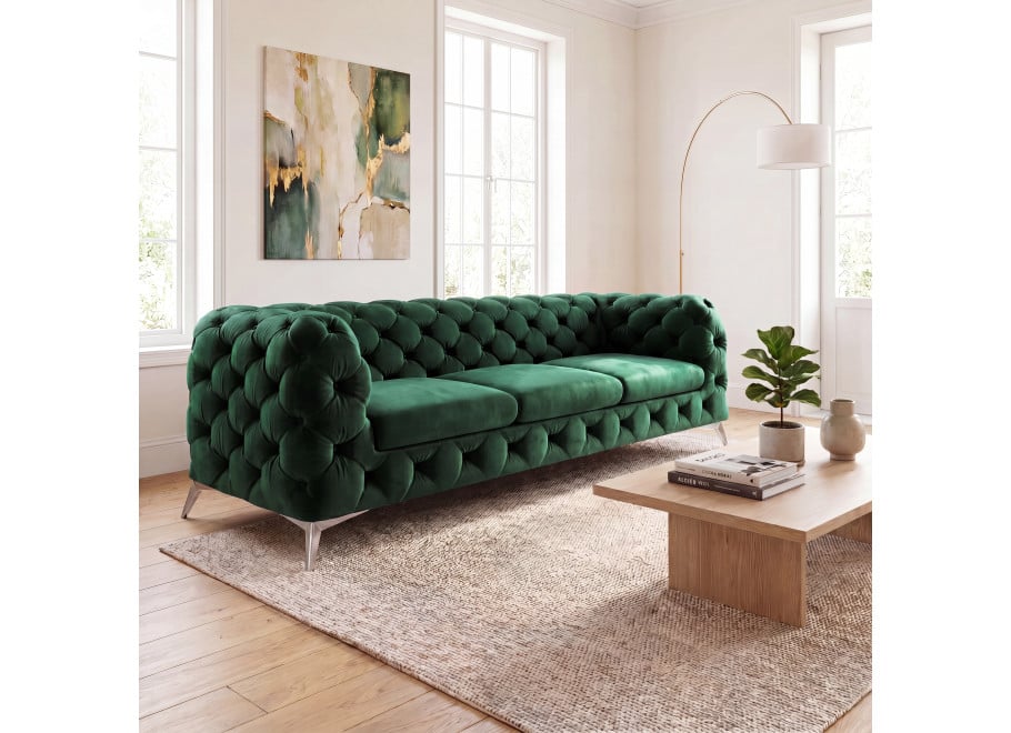 Sofa trzyosobowa pikowana glamour Chesterfield TEO 3 - Riviera 38