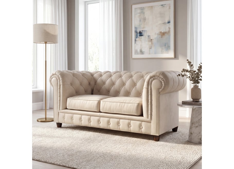 Sofa dwuosobowa pikowana Chesterfield SOLARIS 2 - Riviera 21