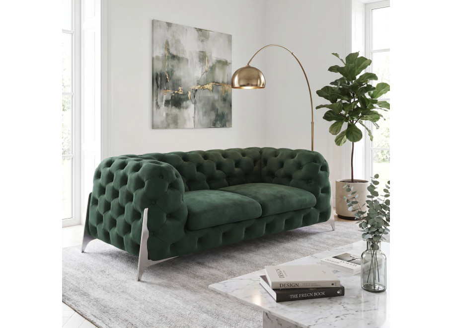 Sofa dwuosobowa pikowana glamour Chesterfield KALIFORNIA 2 - Riviera 38