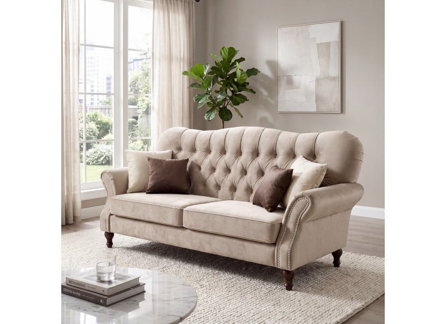 Sofa dwuosobowa pikowana glamour Chesterfield BOGOTA - Preston 21
