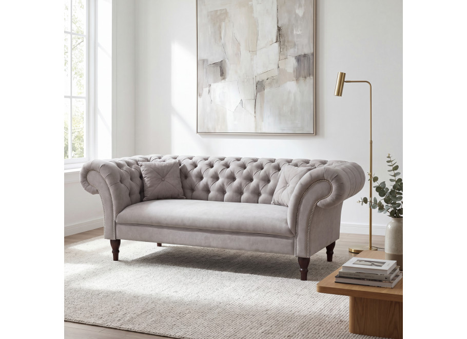 Sofa dwuosobowa pikowana chesterfield PORTO - Cosmic 160