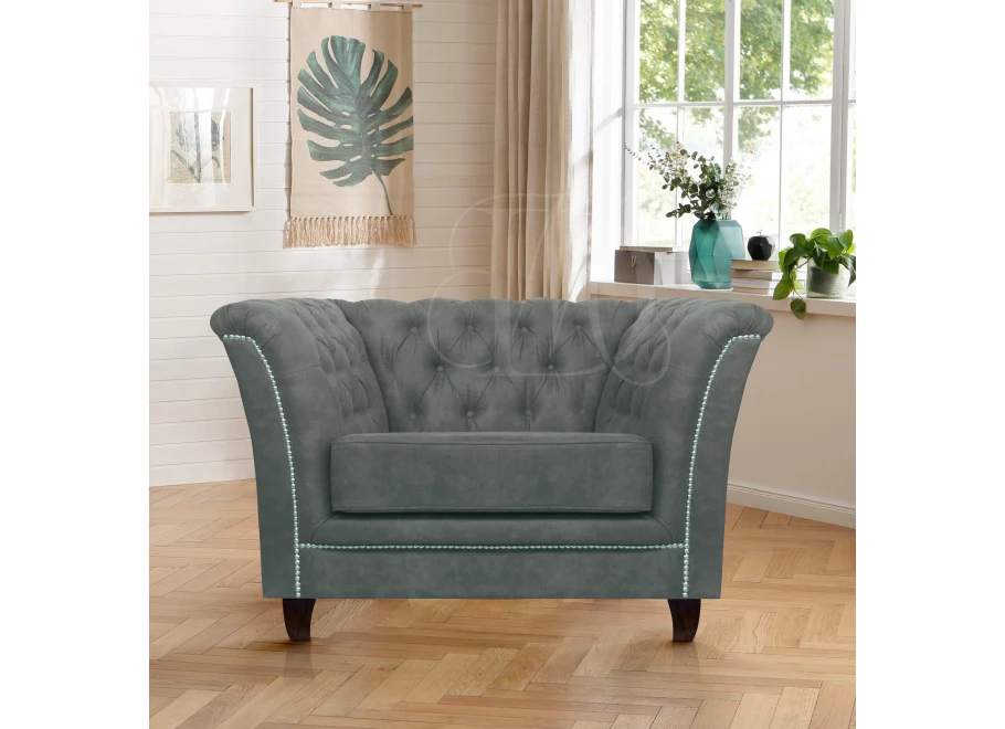 Fotel pikowany chesterfield HASSO