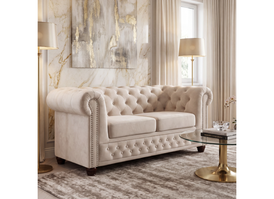 Sofa dwuosobowa pikowana Chesterfield FELIX 2 - Riviera 21