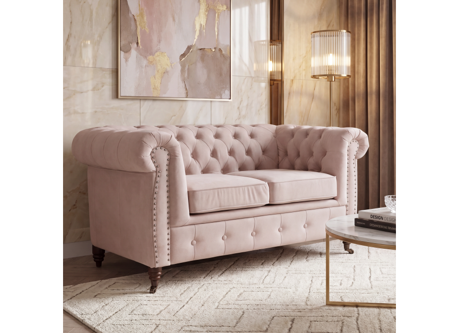 Sofa dwuosobowa pikowana Chesterfield VINCENT - Magic Velvet 2253