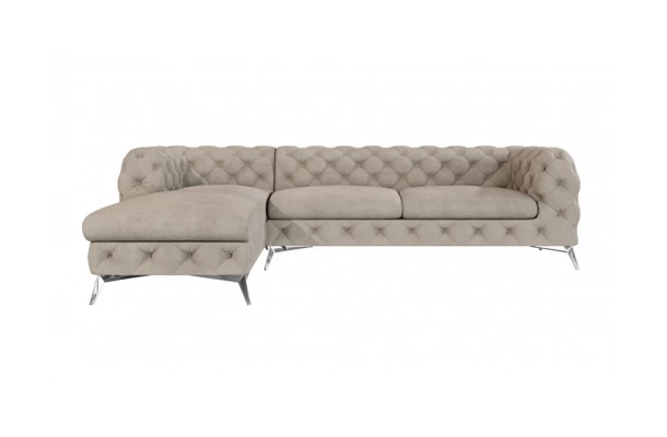 Narożnik czteroosobowy pikowany Chesterfield TEO OT+2 - luksusowe