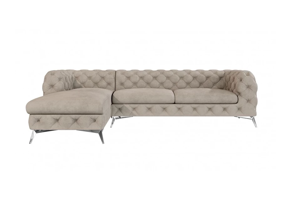 Narożnik czteroosobowy pikowany Chesterfield TEO OT+2