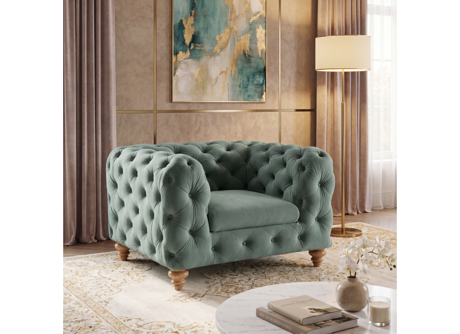 Fotel pikowany TEO WOOD Chesterfield - Riviera 34