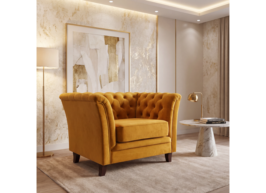 Fotel pikowany chesterfield HASSO - Riviera 41