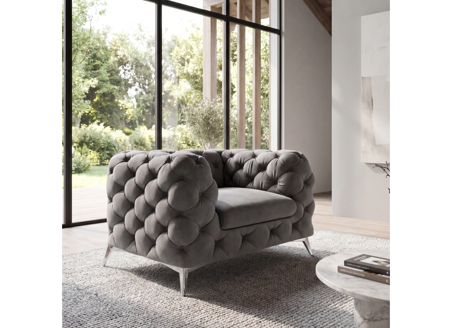 Fotel pikowany TEO chesterfield - Riviera 91