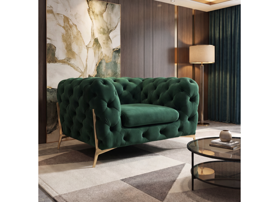 Fotel pikowany chesterfield TEO HIGH glamour - Riviera 38