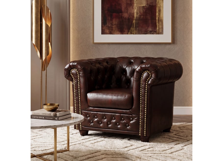 Fotel pikowany FELIX chesterfield - MG 14