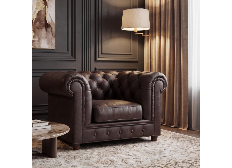 Chesterfield fotel pikowany SOLARIS - Riviera 26