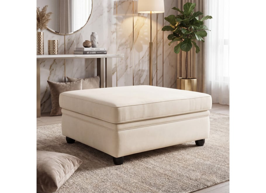 Puf pikowany glamour 75x70 SYDNEY - Solid 03