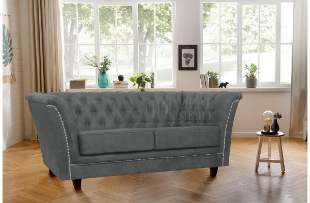 Sofa dwuosobowa pikowana Chesterfield HASSO - sofy