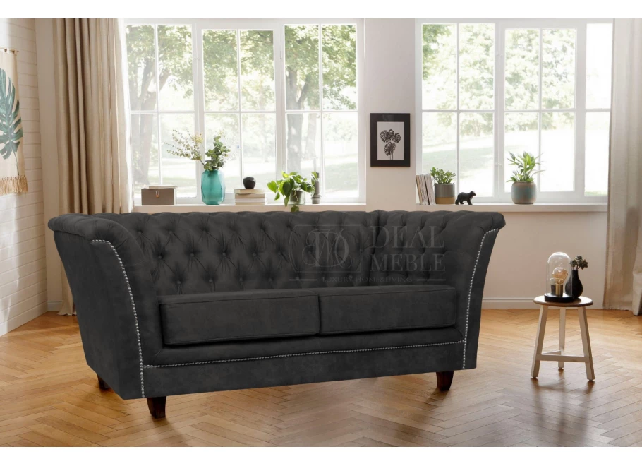 Sofa dwuosobowa pikowana Chesterfield HASSO