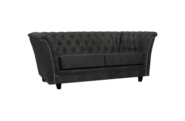 Sofa dwuosobowa pikowana Chesterfield HASSO - stylowe