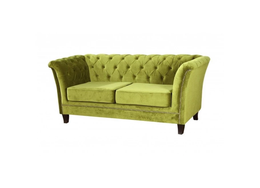 Sofa dwuosobowa z funkcją spania pikowana Chesterfield HASSO