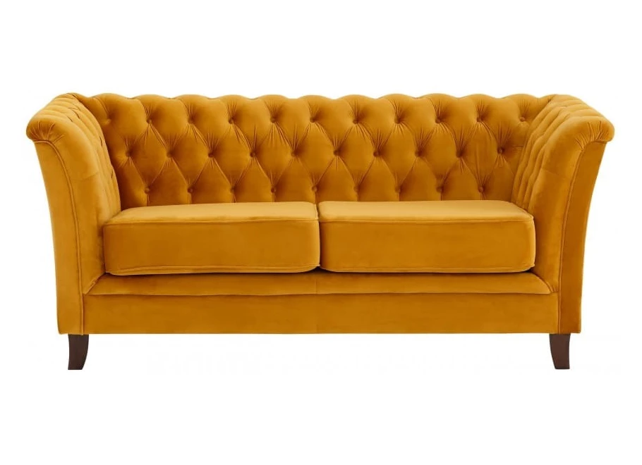 Sofa dwuosobowa z funkcją spania pikowana Chesterfield HASSO
