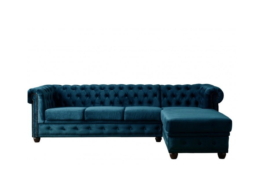 Narożnik pięcioosobowy pikowany Chesterfield FELIX 3+OT 5