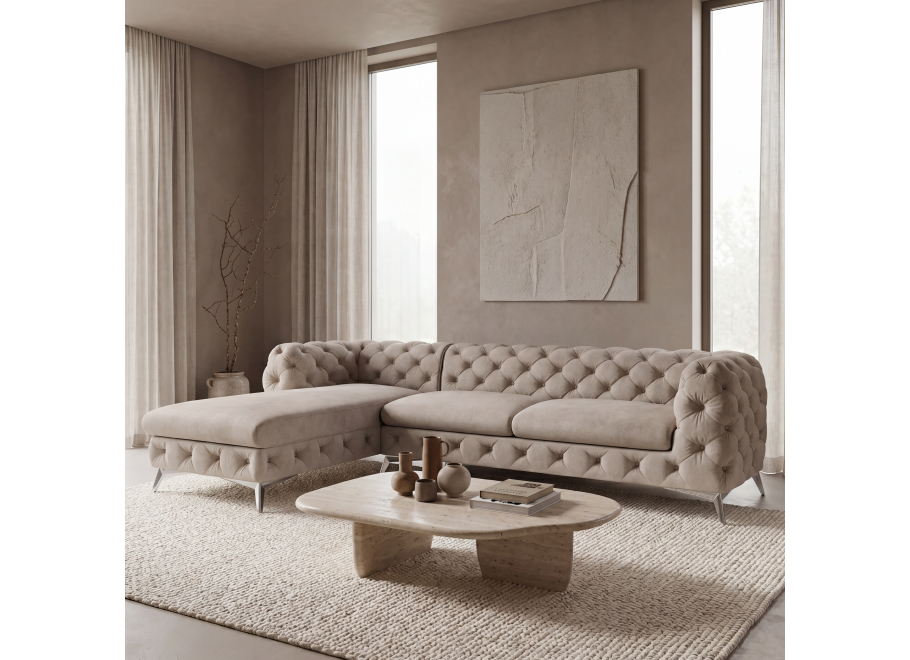 Narożnik czteroosobowy pikowany Chesterfield TEO OT+2 - Riviera 16