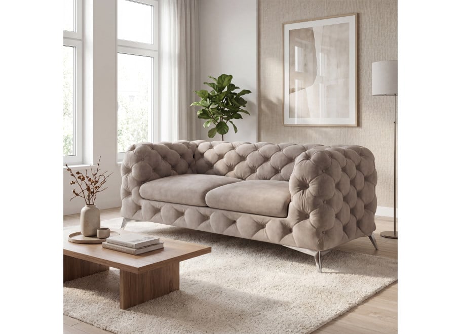 Sofa dwuosobowa pikowana glamour Chesterfield TEO 2 - Riviera 16