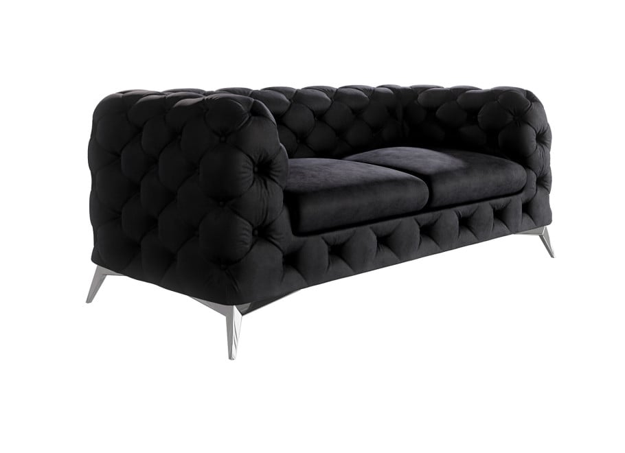 Sofa dwuosobowa pikowana glamour Chesterfield TEO 2 - Riviera 100