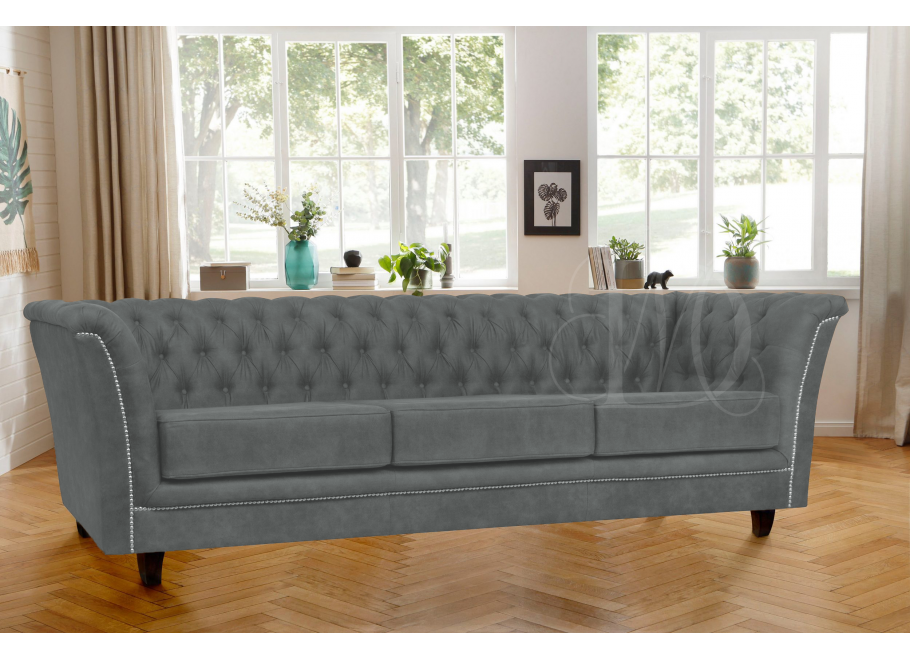 Sofa trzyosobowa pikowana Chesterfield HASSO 6