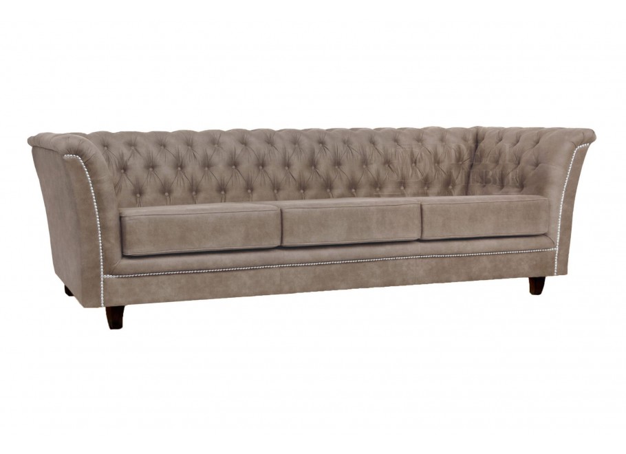 Sofa trzyosobowa z funkcją spania pikowana Chesterfield HASSO 5
