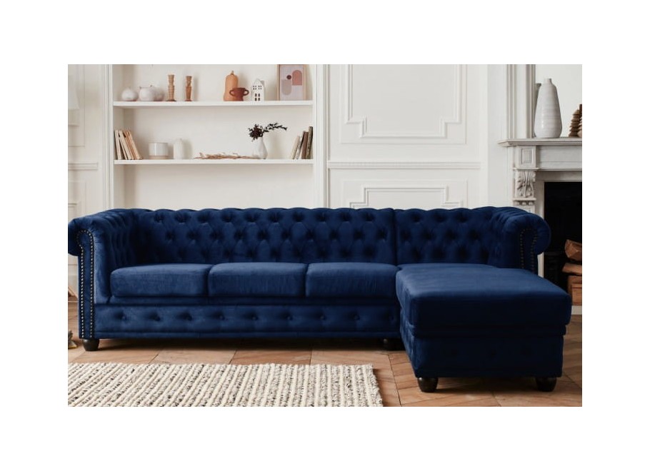 Narożnik pięcioosobowy pikowany Chesterfield FELIX 3+OT 8
