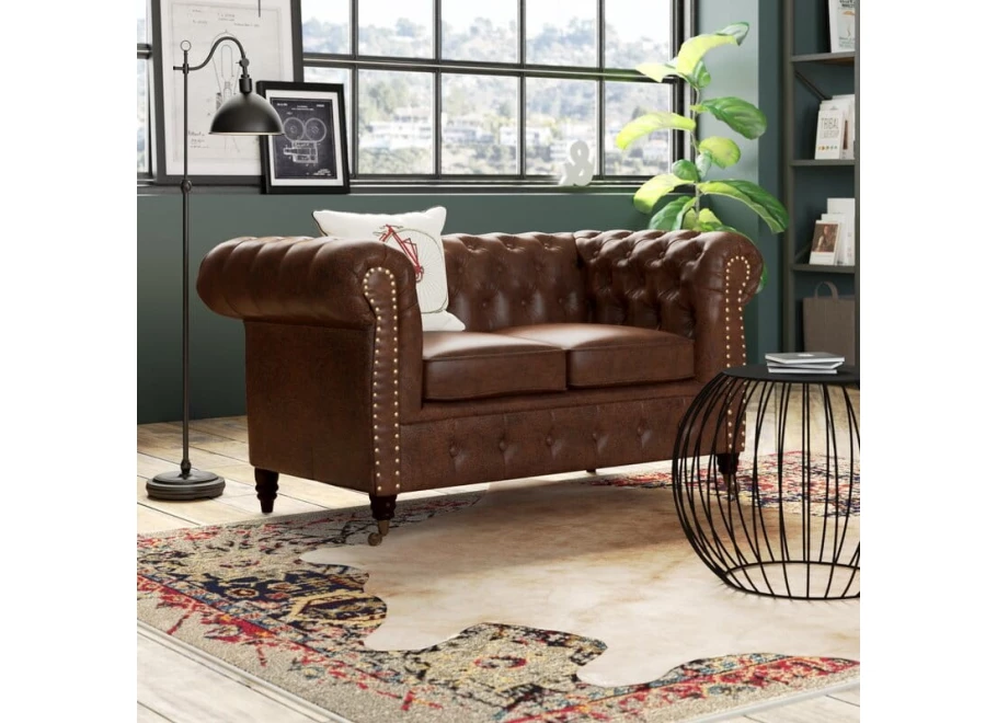 Sofa dwuosobowa pikowana Chesterfield VINCENT