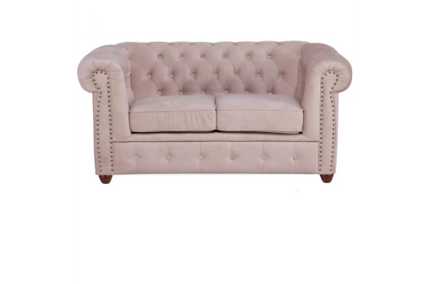 Sofa dwuosobowa pikowana Chesterfield VINCENT - stylowe