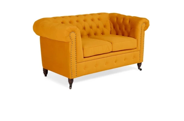 Sofa dwuosobowa pikowana Chesterfield VINCENT - design i funkcjonalnosc w parze